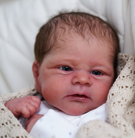 NPK 17inch Reborn Doll Kit Elijah Lifelike Soft Touch Flexible Fresh Color Unfinished Doll Parts with Body and eyes