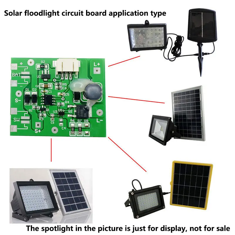 Solar PCB controller 3.7V 7.4V 11.1V Solar Spotlight Controller Solar Flood Lamp Circuit Board Control Board