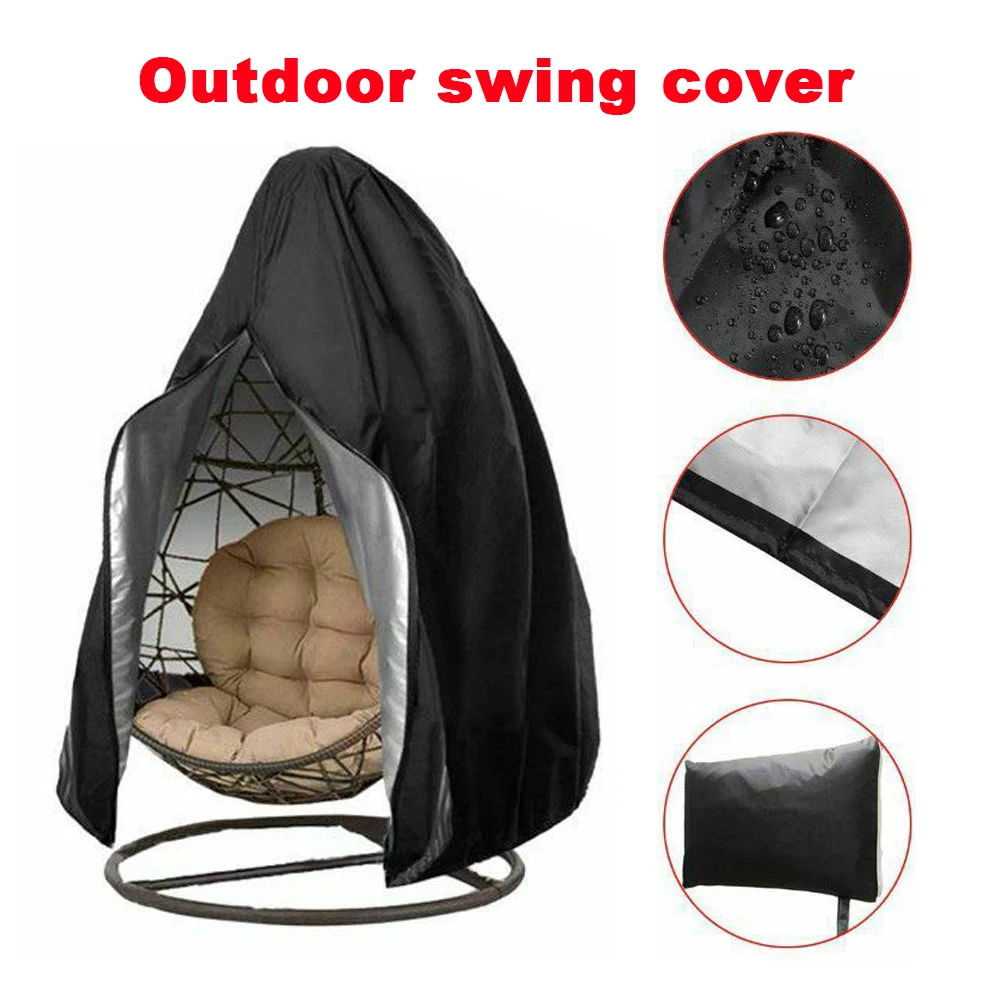 Waterproof Patio Chair Cover Egg Swing Chair Dust Cover Protector With Zipper Protective Case Outdoor Hanging Egg Chair Cover