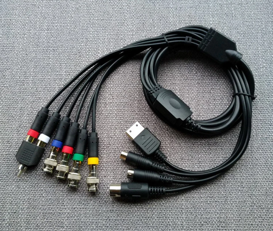 Color Monitor Dedicated RGBS Cable For Sega MD1/MD2/SS/DC  For Sega Saturn /DC Game Console 4 in 1