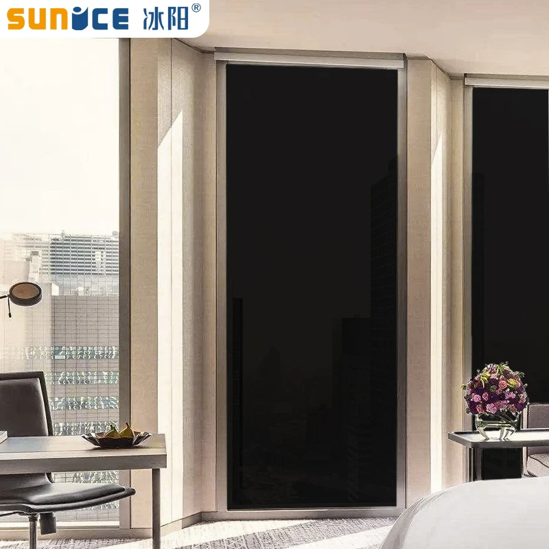 Sunice 0% VLT Black Window Tint Film Tinting UV-Proof Scratch Resistant for Auto Car House Commercial privacy glass sticker