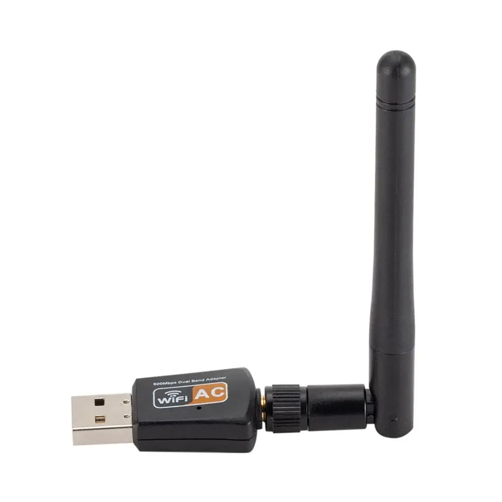 Dual Band USB WIFI Adapter 802.11AC 600Mbps 2.4G 5GHz with external Antenna compatible with Windows XP/Vista/7/8/10,MAC OS