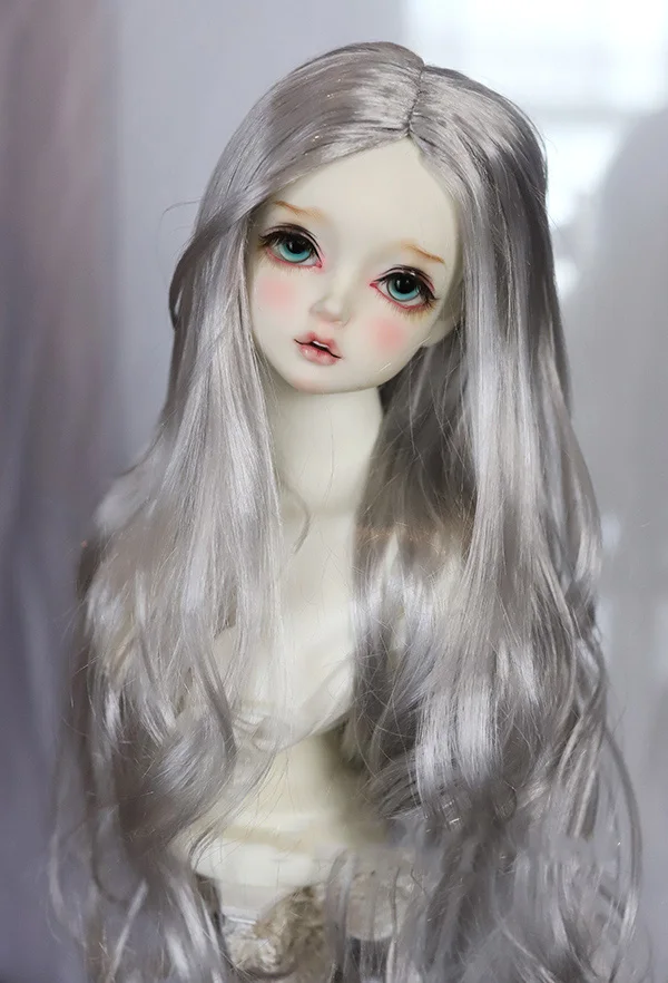 1/6 1/4 1/3 Scale BJD Wig Doll Accessories Long Silver Hair Wigs For BJD/SD YOSD MSD SD13 SD17 SSDF C0996