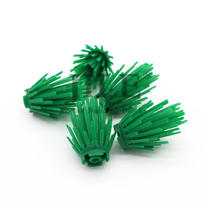 30pcs Moc Plant Prickly Bush 2x2x4 Building Blocks 6064 Garden Grass DIY Bricks Compatible with Flower Trees Jungle Parts Toys