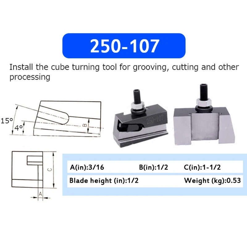 Portautensili per tornio CNC Wedge tipo GIB portautensili a cambio rapido portautensili per tornitura e rivestimento per utensili per tornio 250-101