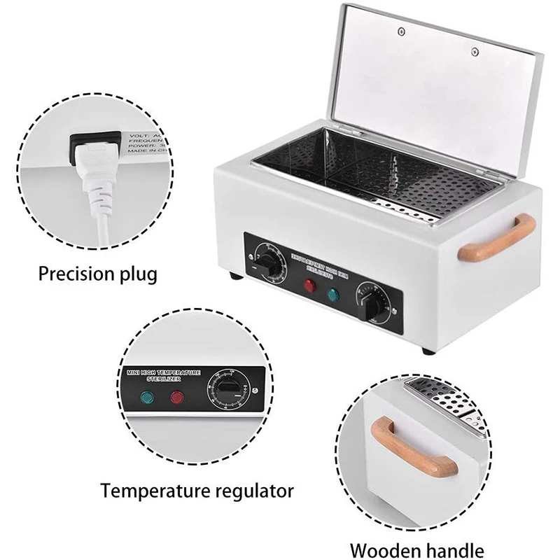 Esterilizador de salón de uñas, armario de desinfección de alta temperatura para peluquería, tatuaje, dispositivo de manicura, 300W