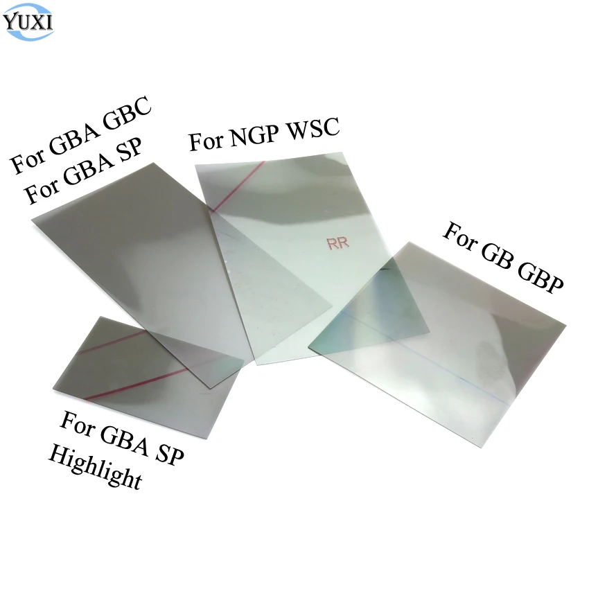 YuXi 1Pce For Gameboy GB DMG GBP GBA SP GBC Backlit Screen Modify Part Polarizing Film For NGP WSC Polarized Filter Film Sheet