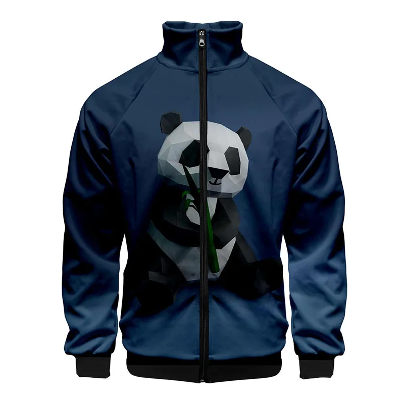 

Fashion Print Panda Cute Funny 3d Stand Collar Hoodie Men Women Zipper Hoodies Jackets Long Sleeve 3D Sweatshirts Tops Plus Size