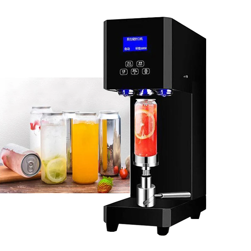 

Desktop cans sealing machine drink bottle sealer beverage seal machine for milk tea coffee can sealer machine