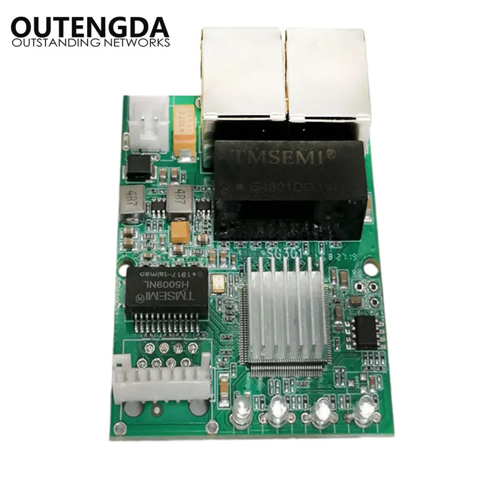 Network Hub Switch Pcba Module, Monitoramento de Segurança, Mini Gigabit, Built-In Ethernet, Fast Network Switch, 3 Portas, 10 Mbps, 100 Mbps, 1000Mbps