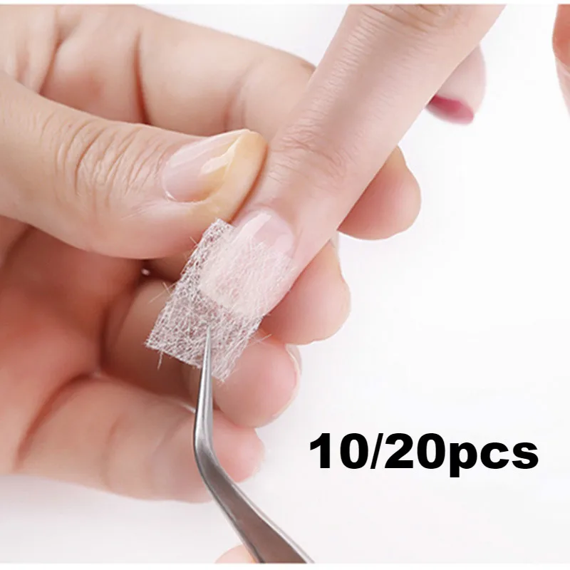 20/10Pcs Silk Fiberglass for Nail Extension Form Non-Woven Silks UV Gel Building Fiber French Acrylic DIY Manicure Accessories