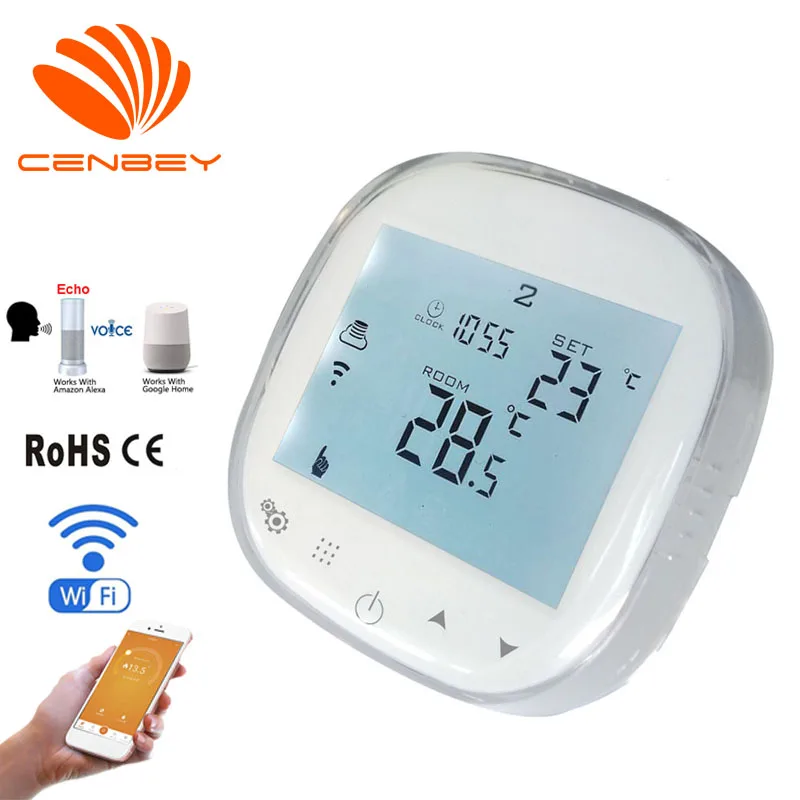 Smart Wifi Thermostat Alexa Programmable Room Thermostat Voice Control Gas Boiler Electric Underfloor Heating Thermostats 16A