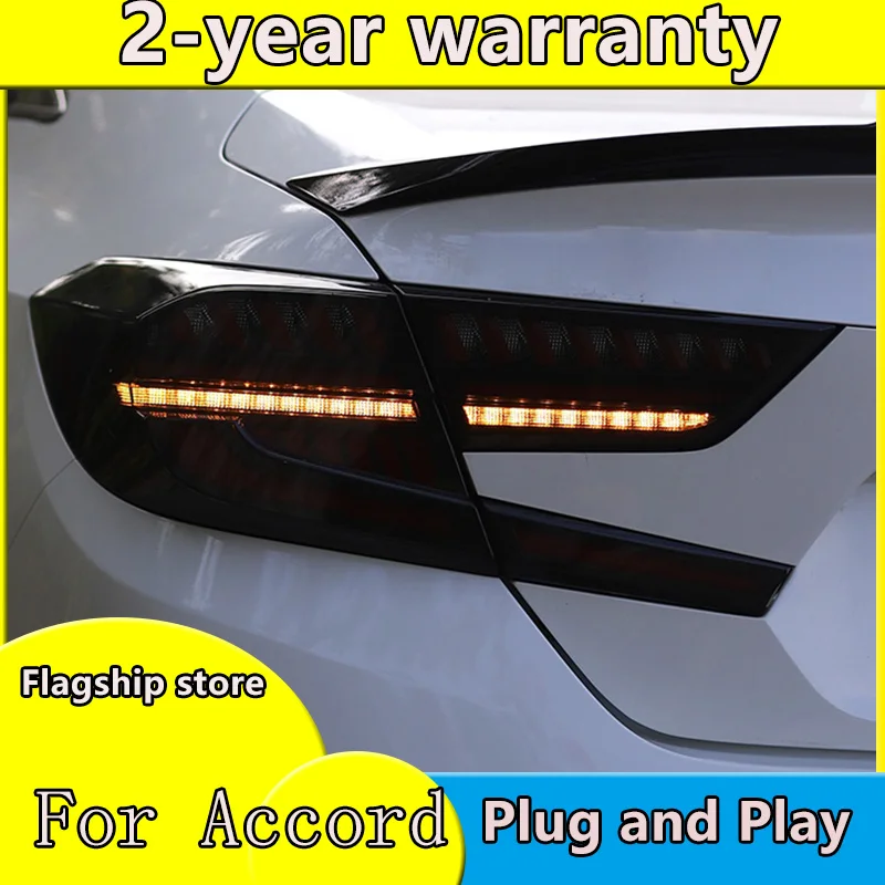 CAR for Honda Accord Tail Lights 2018 New Accord 10th LED Tail Light LED Rear Lamp LED DRL+Brake+Dynamic Signal+Reversing light