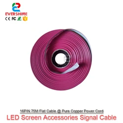 75M/Roll 16PIN LED Dispaly Screen HUB Data Cable Pure Copper Flat Cable