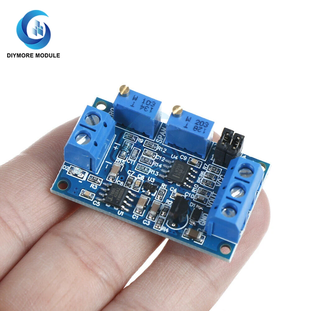 Current To Voltage Module 0 -20mA/4 -20mA to 0- 3.3V/0 -5V/0 -10V Voltage Transmitter Signal Converter Module