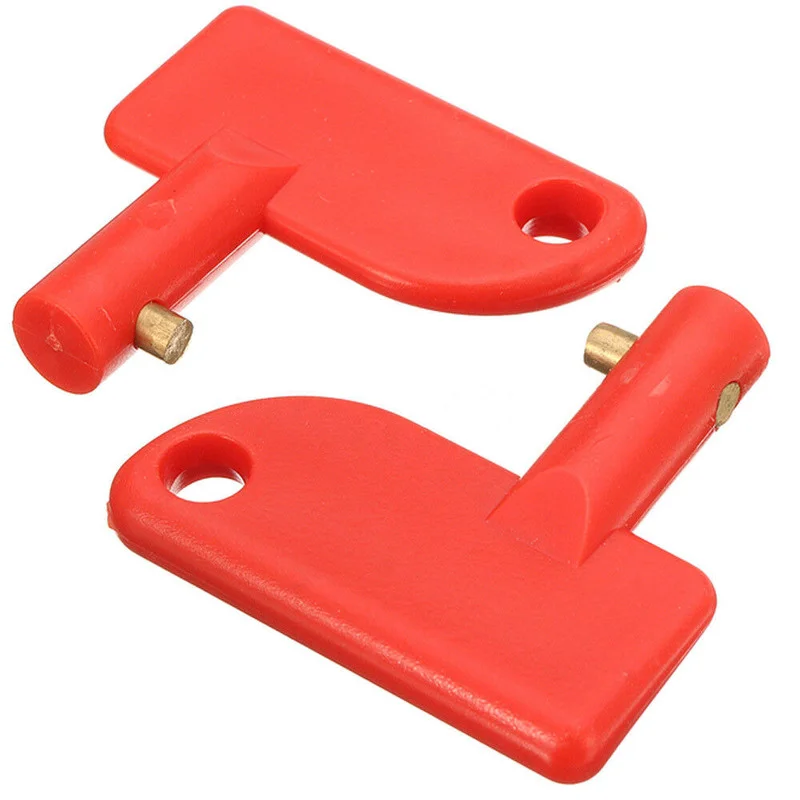 

2Pcs Red Spare Key For Battery Isolator Switch Circuit Breakers Power Kill Cut Off Switch Auto Van Boat Replacement Universal