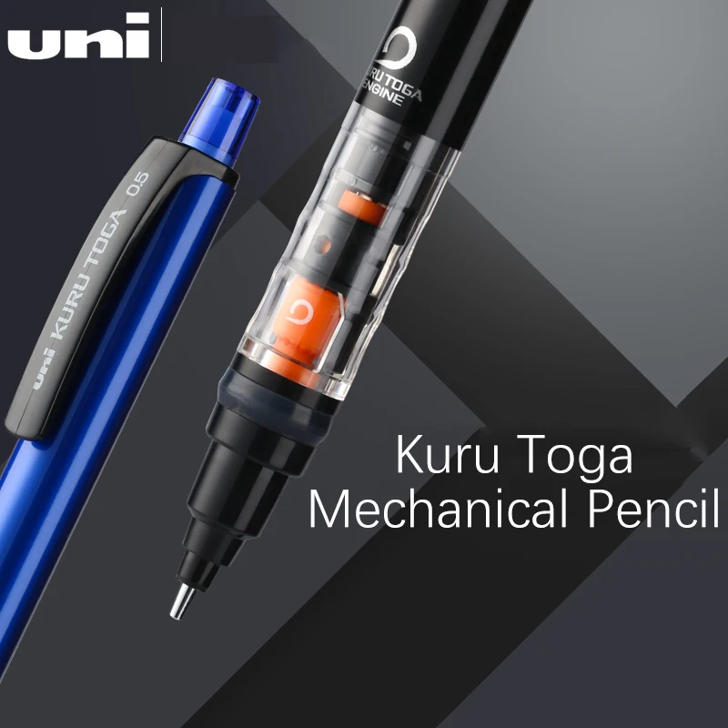 

1pc UNI M5-452 Kuru Toga Mechanical Pencil 0.5mm Automatic Rotation Writing with Eraser Office & School Supplies