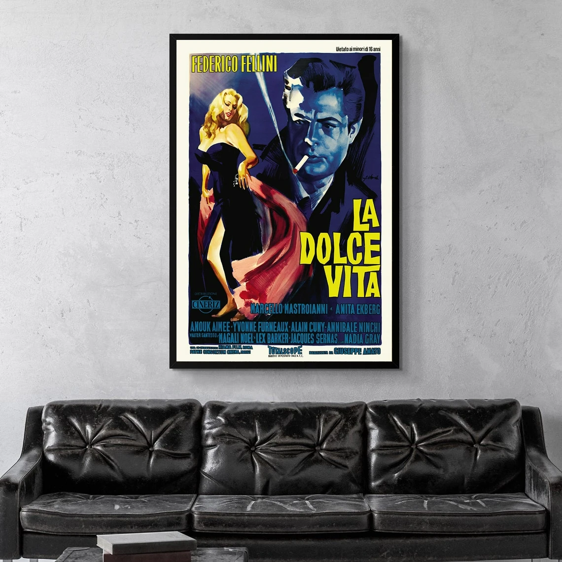 La Dolce Vita - Fellini 60s Cinema Movie Poster Wall Painting Home Decoration (No Frame)