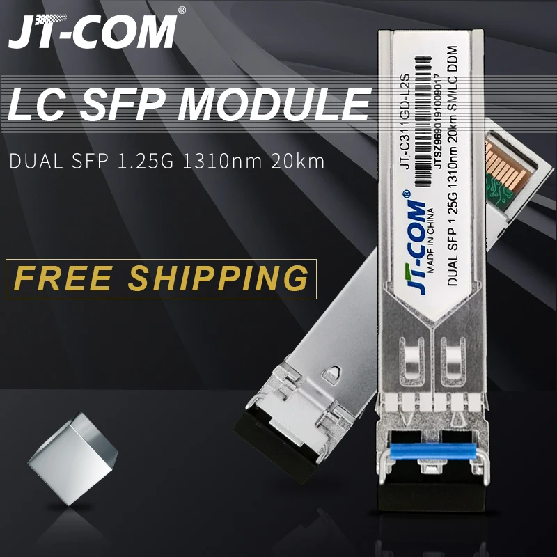 1Gb Mini Gbic Single Mode duplex SFP Module LC Compatible SFP Cisco/Mikrotik Switch GLC-LH-SM Fiber Optic module 20/40/80/120KM