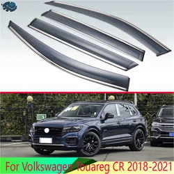 For Volkswagen Touareg CR 2018-2021 Car Accessories Plastic Exterior Visor Vent Shades Window Sun Rain Guard Deflector 4pcs