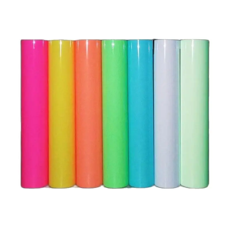 50cm x 1m Breite pu htp Nacht leuchtende Vinyl Licht fluor zierende Wärme übertragungs folie heiß gebügelt auf Band Tasche Kleidung Schuhe