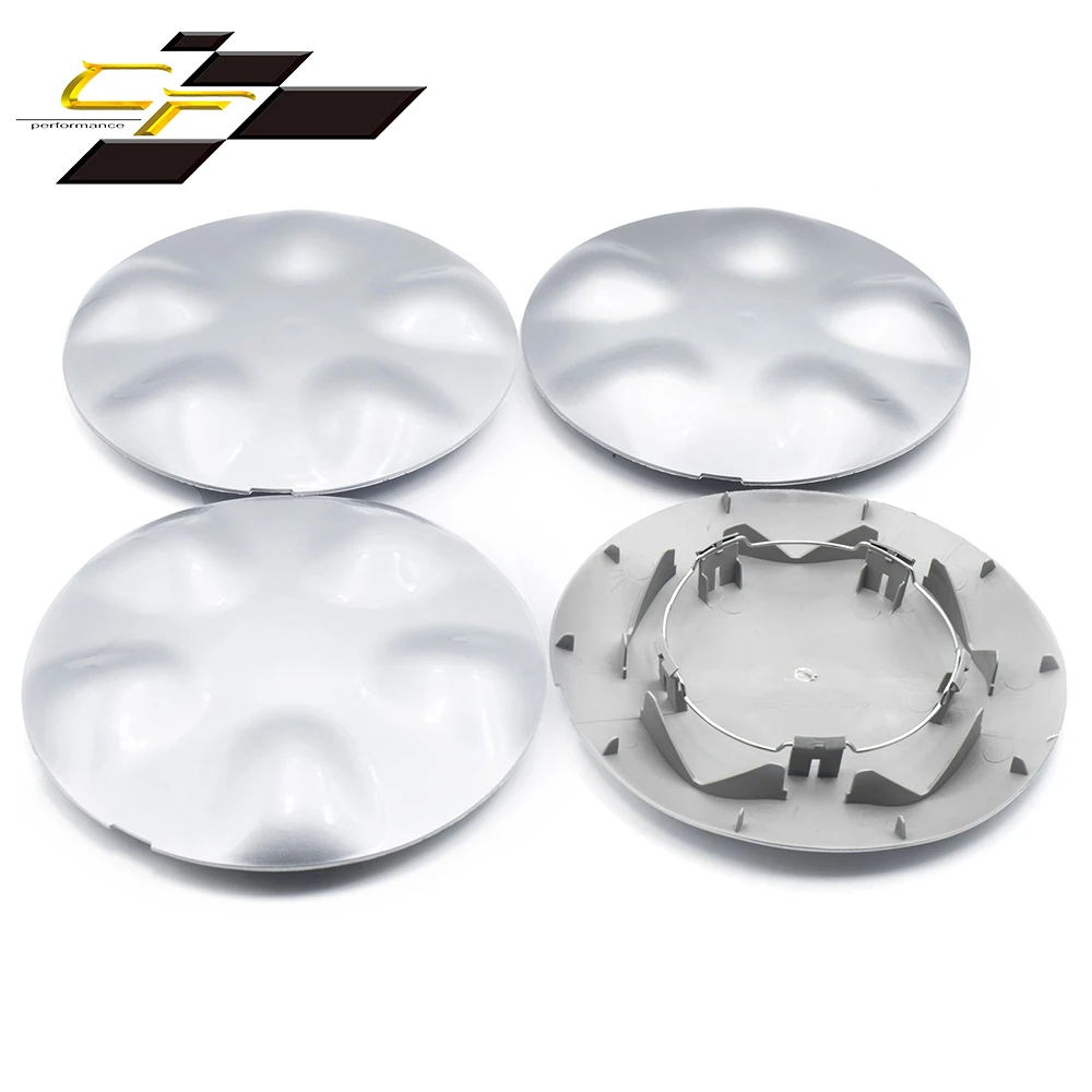 

4pcs 229mm Car Center Cover For Transit MK6 MK7 00-13 Rims 5 Clip Hub Cap Modification Styling Silver Exterior Accessories