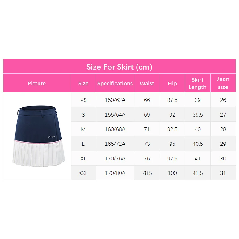 TTYGJ Meninas Saias Plissadas Golf Wear Senhoras Poliéster Tênis Sportwear Mini Saia Azul Marinho com Branco Esporte Golf Wear para Mulheres