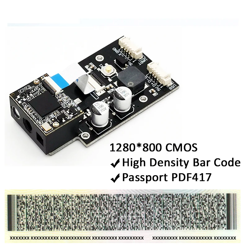 GM69 1D 2D PDF417 USB UART 1280*800CMOS Fast Speed Barcode Scanner Qr Code Scanner Module Reader Passport Code