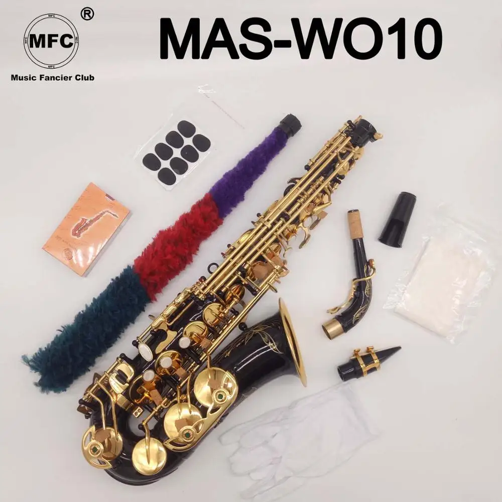 

Music Fancier Club Alto Saxophone MAS-WO10 Black Lacquer With Case Sax Alto Mouthpiece Ligature Reeds Neck Musical Instrument