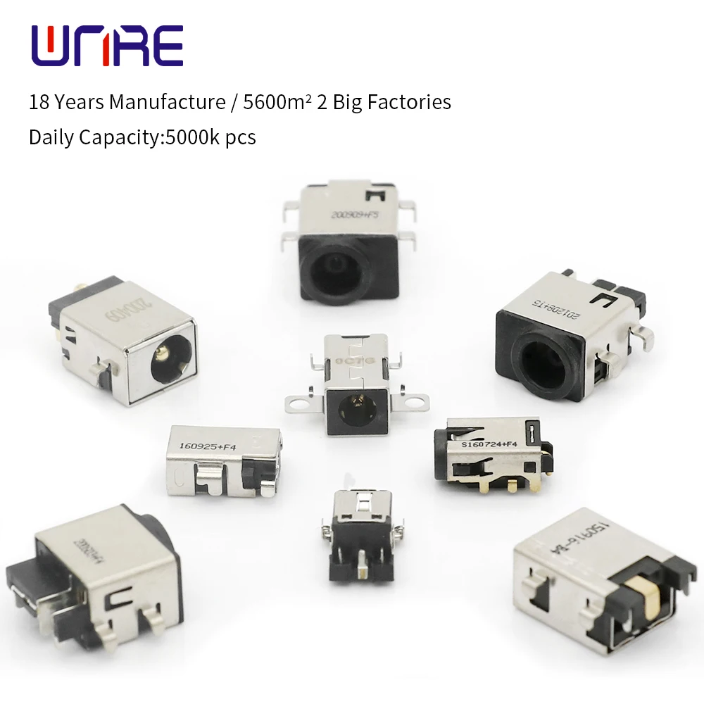 2/10Pcs DC-044A DC-532 DC Power Socket Connector PCB Installation 5.5 * 2.1MM 5.5X2.5MM Laptop Female Plug