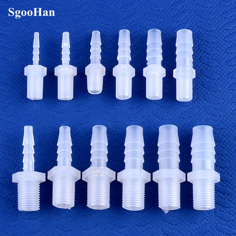 5~200pcs G1/8 1/4 Thread To 2.8~12mm PP Pagoda Direct Connectors Aquarium Tank Air Pump Adapter Irrigation System Hose Joints
