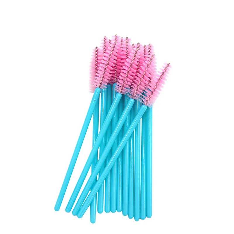 Brosse de maquillage pour cils de poulet, peigne pour les yeux, baguettes de mascara, applicateur de microbrosse, fournitures d'extension de cils, outil de beauté, 50 pièces