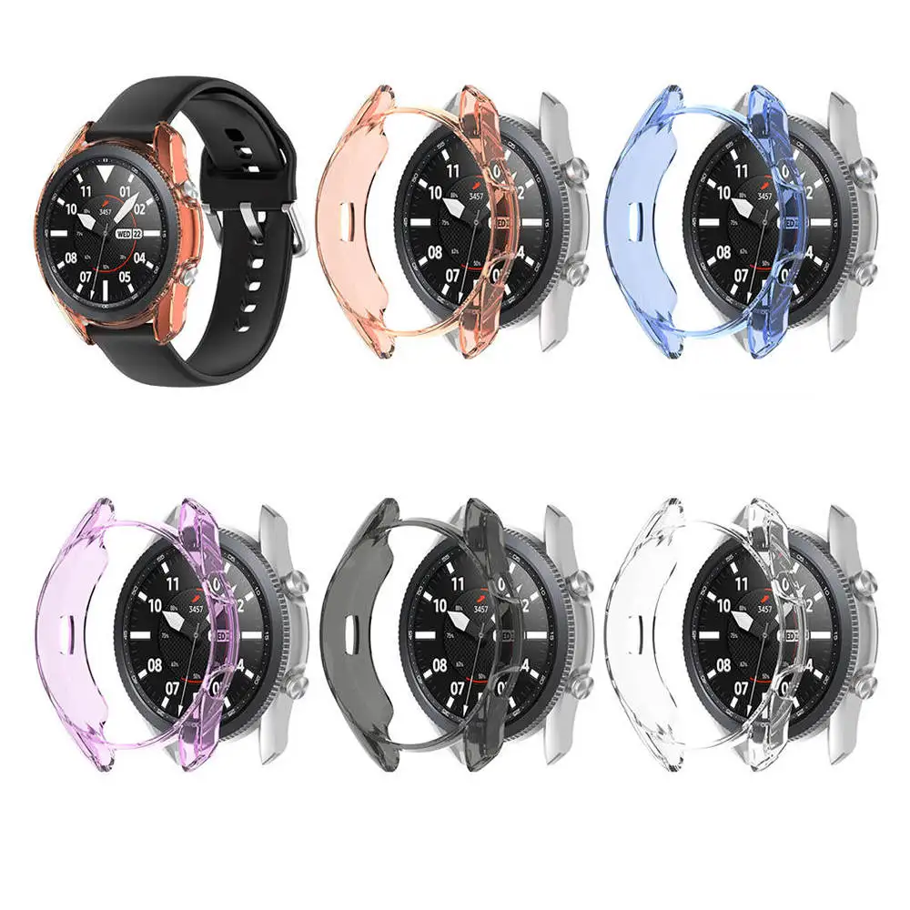 Soft Ultra-Thin Tpu Screen Protection Watch Case for Samsung Galaxy Watch 3 45mm 41MM Clear Protector Cover Shell Frame Bumper