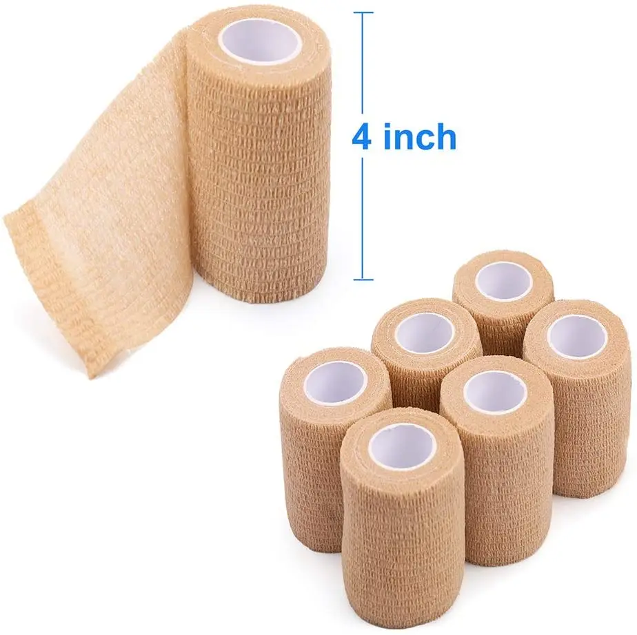 4 Inch  24 Pack Vet Wrap Cohesive Bandage Self Stick Bandage Wraps for Wrist Ankle Swelling Sprains