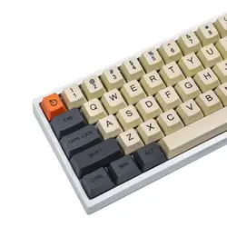 YMDK 61 64 68 ANSI Dye Sub Carbon Customize Keyset OEM Profile Thick PBT Keycap For MX Mechanical Keyboard GH60 SP64 GK64 Tada68