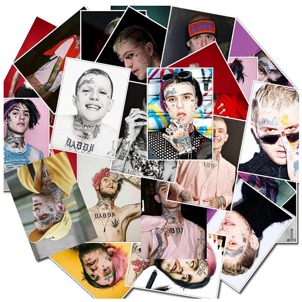 10/25PCS Rapper Singer Lil Peep Rock Graffiti Stickers DIY Motorcycle Luggage Guitar Skateboard Waterproof Sticker Kid Toy Gift