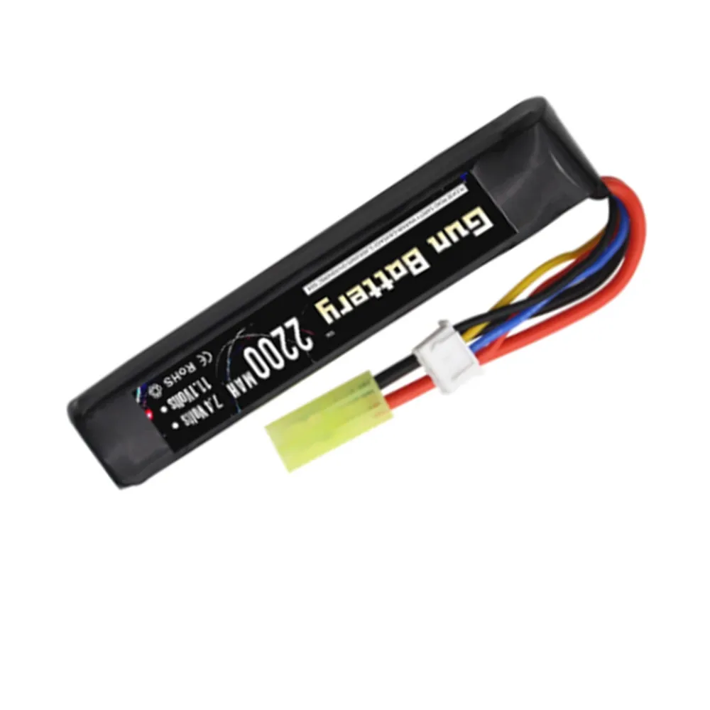 2pcs 2095 11.1v 2200mAh Lipo 배터리 물 총 3S 11.1V 배터리에 대 한 미니 Airsoft BB 공기 권총 전기 장난감 총 부품