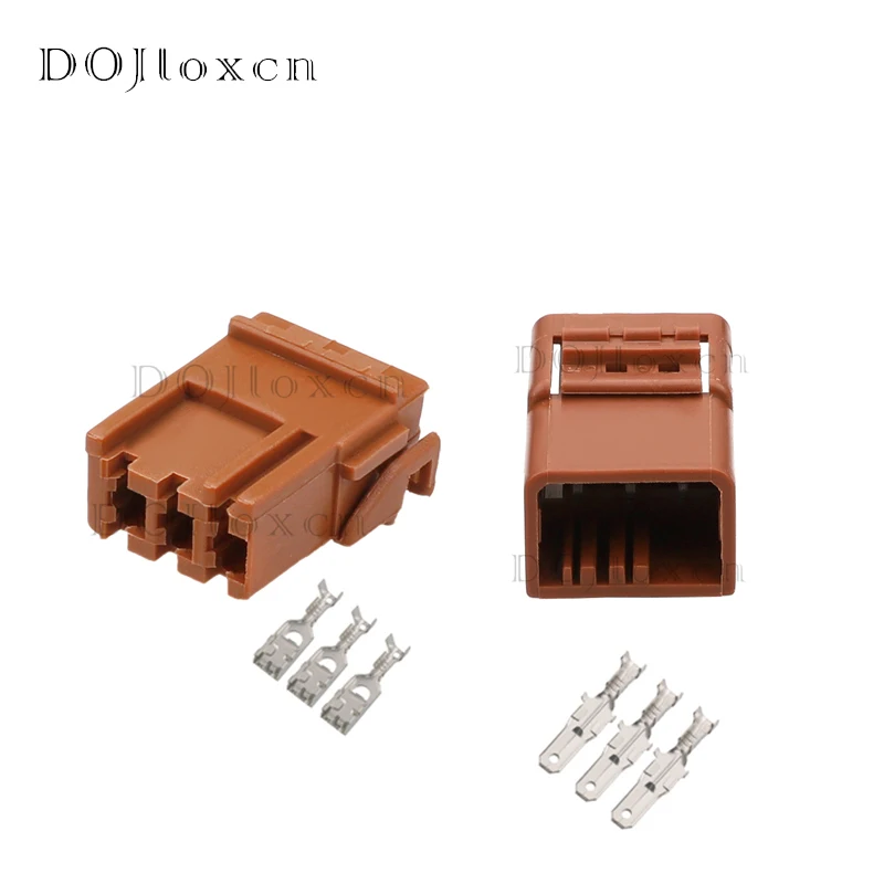 

1-50 Sets 3 Pin 4.8mm 1-144835-3 AMP Car Electrical Connectors Wiring Socket For VW BMW Audi Toyota NISSAN AND Other