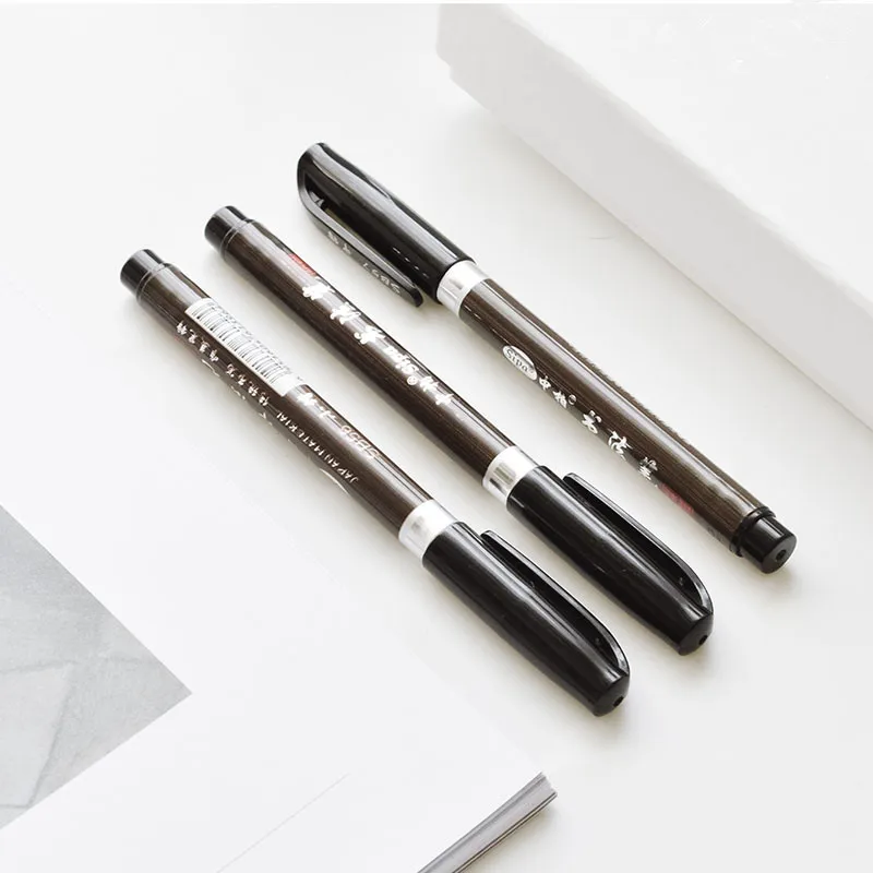 3 Pcs Calligraphy Pen Japan Material Brush for Signature Chinese Words Learning Stationery School Supplies Papelaria
