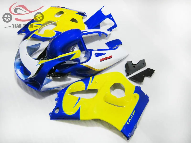 Chinese fairing kits for Suzuki SRAD GSXR750/600 1996 1997 1998 2000 GSXR 600 750 96-00 yellow blue body repair ABS fairings set