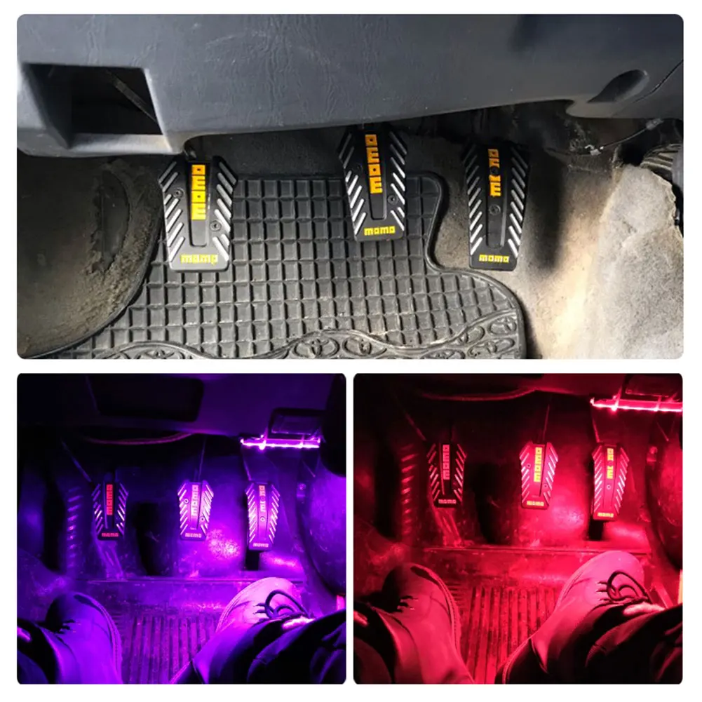 3PCS/Set MOMO Style Universal Manual Brake Pedal Foot Pedal Non-Slip Black Blue Silver Sport Racing Pedals Manual Transmission