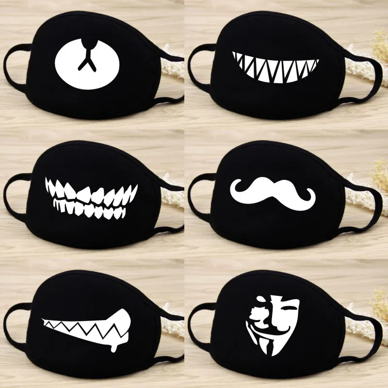 

Men Women Mask Winter Mask Cute Teeth Smile Creative Cotton Cool Travel Mouth Mask Decorative Dust Fashion New Breathable Design