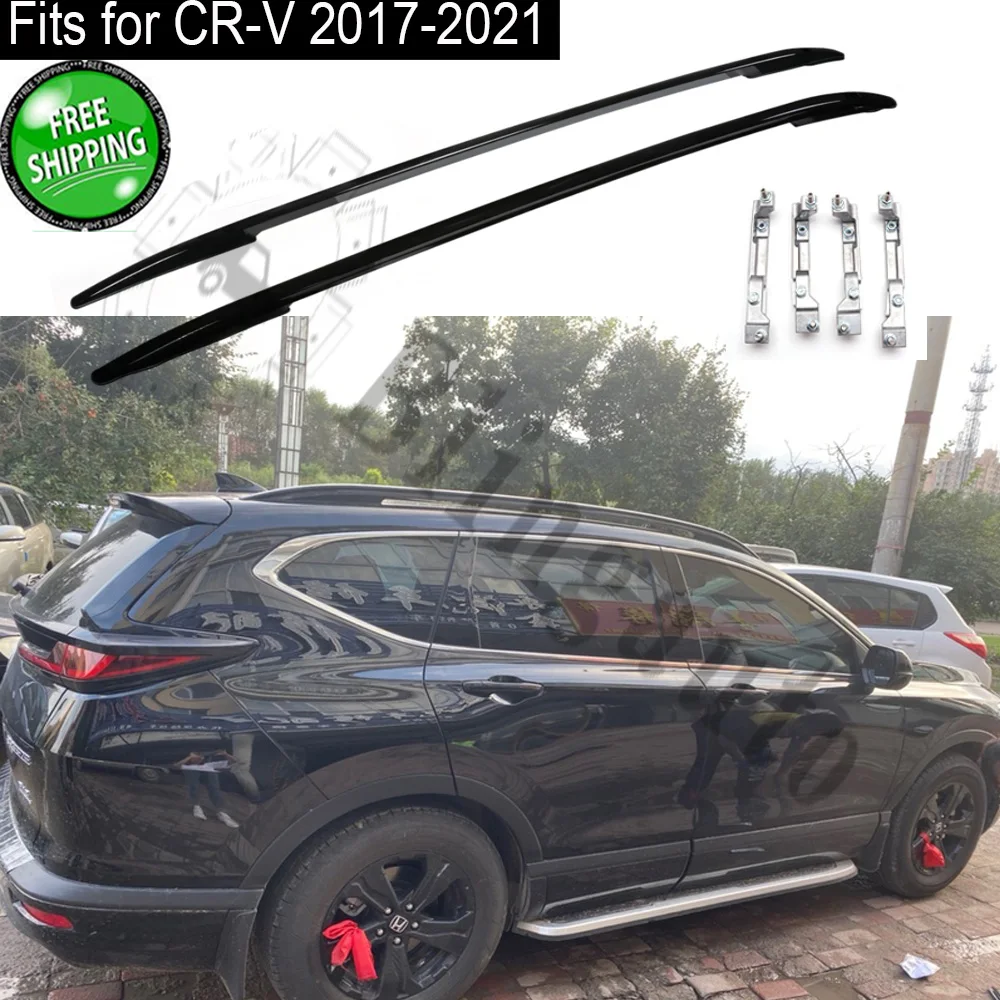 Roof rack fits for -Honda CRV 2017-2022 luggage racks carrier rails 2pcs aluminum gloosy black