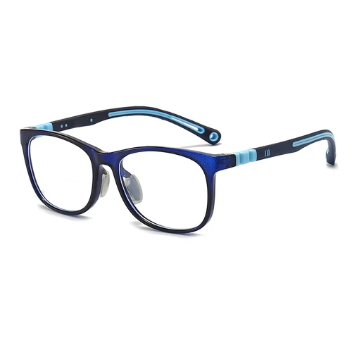 Gafas para niños, gafas ópticas graduadas para miopía, gafas para niños y niñas, montura de gafas flexibles de silicona TR90 con luz azul