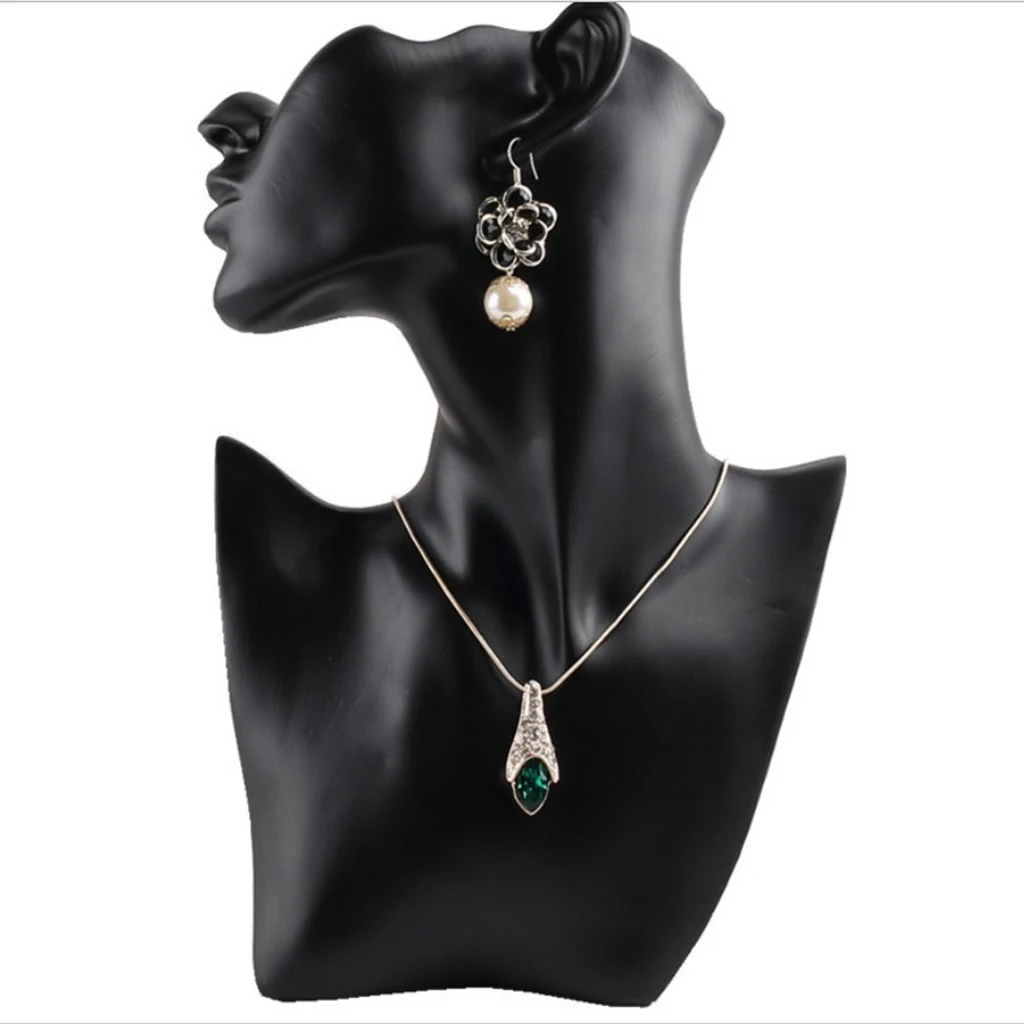 Présentoir de bijoux en résine, mannequin T1 pour collier, boucles d'oreilles, support de tête, buste, modèle de magasin, détaillant, évaluation de bijoux