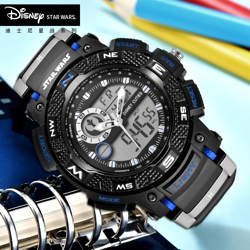 Disney Star Wars Sports Men\'s Watches Luxury Military Quartz  Dual Display Waterproof S Shock Male Clock Relogio Masculino New