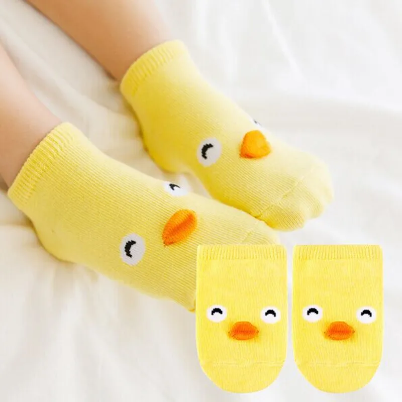 Newborn Baby Girls Spring Summer Sock Infant Cartoon Anti Slip Socks for Boys Casual Cotton