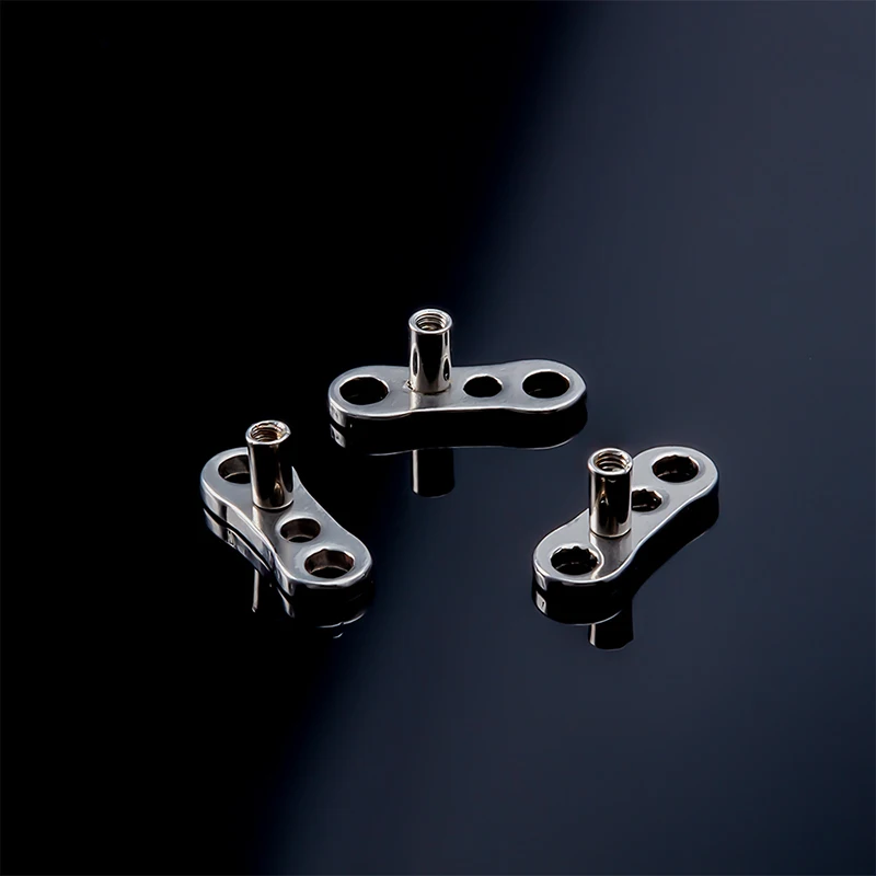 1PC Dermal Anchor Top Piercing with Base Skin Diver Surface Ring Micro Retainers Hide-it In Body Implant Stud Dermal Jewelry 16G