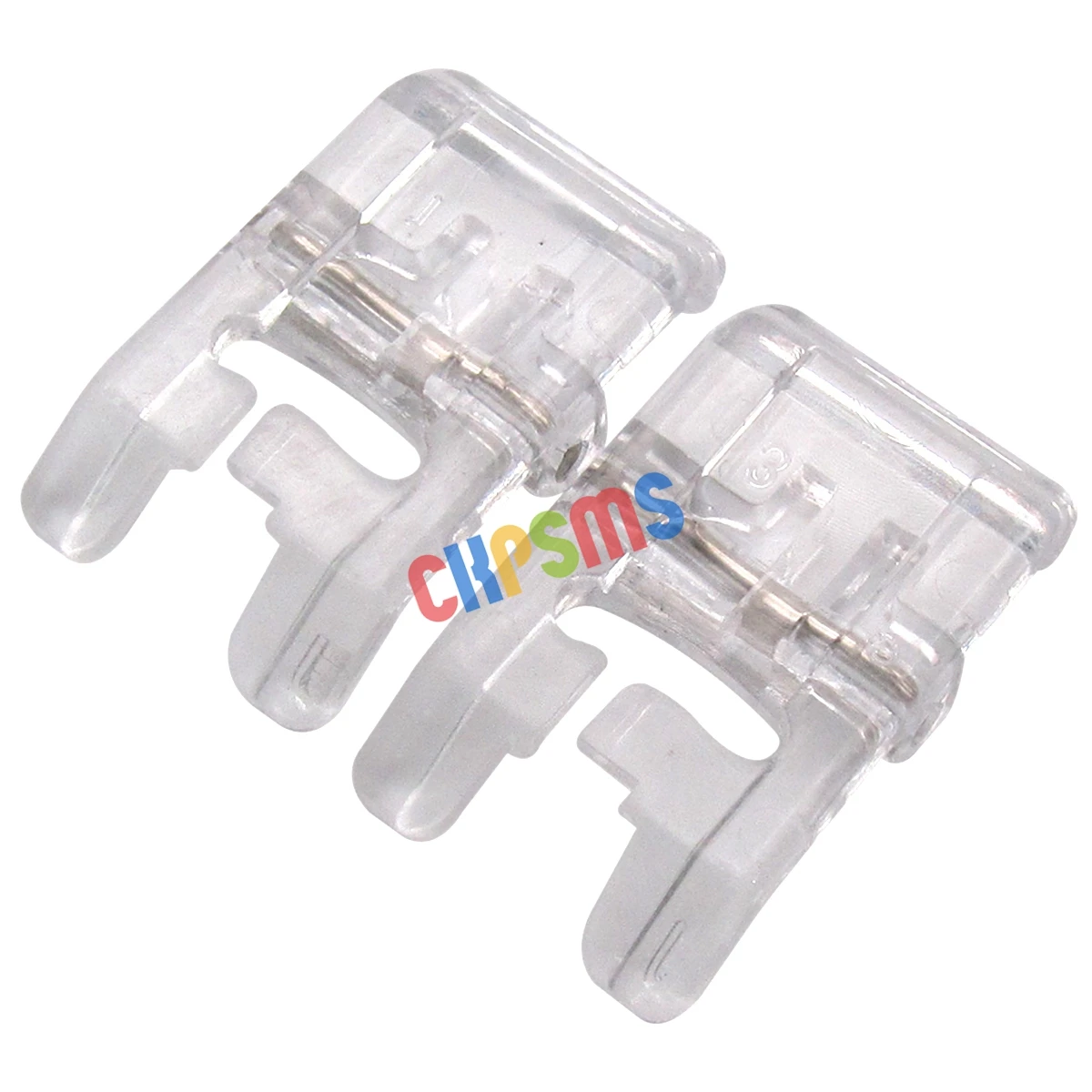 #171463 2PCS SLANT SHANK SNAP-ON SATIN STITCH FOOT CLEAR PLASTIC #171463 fits SINGER