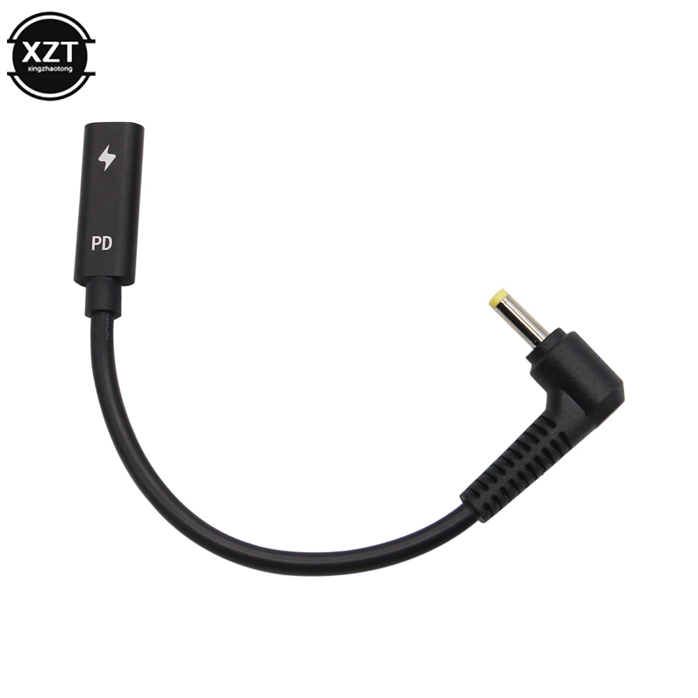 USB 3.1 타입 C USB C 암 노트북 충전기 전원 어댑터, 45W-65W 3A 타입-C ~ 4.0*1.7mm DC 플러그, 레노버 아수스 벤큐 용